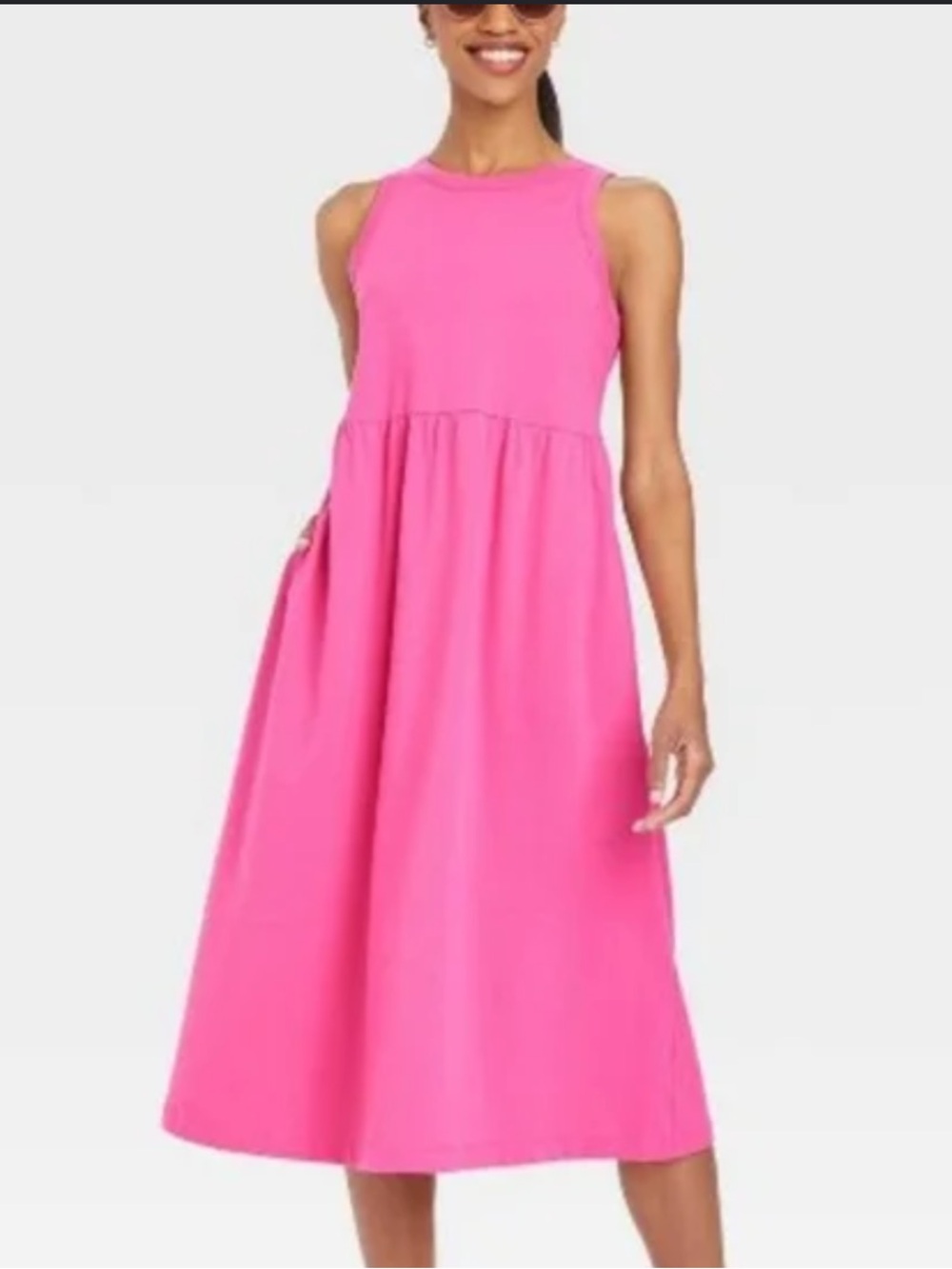 🌸a new day Bright Pink sleeveless knit ballet dress
